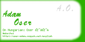 adam oser business card